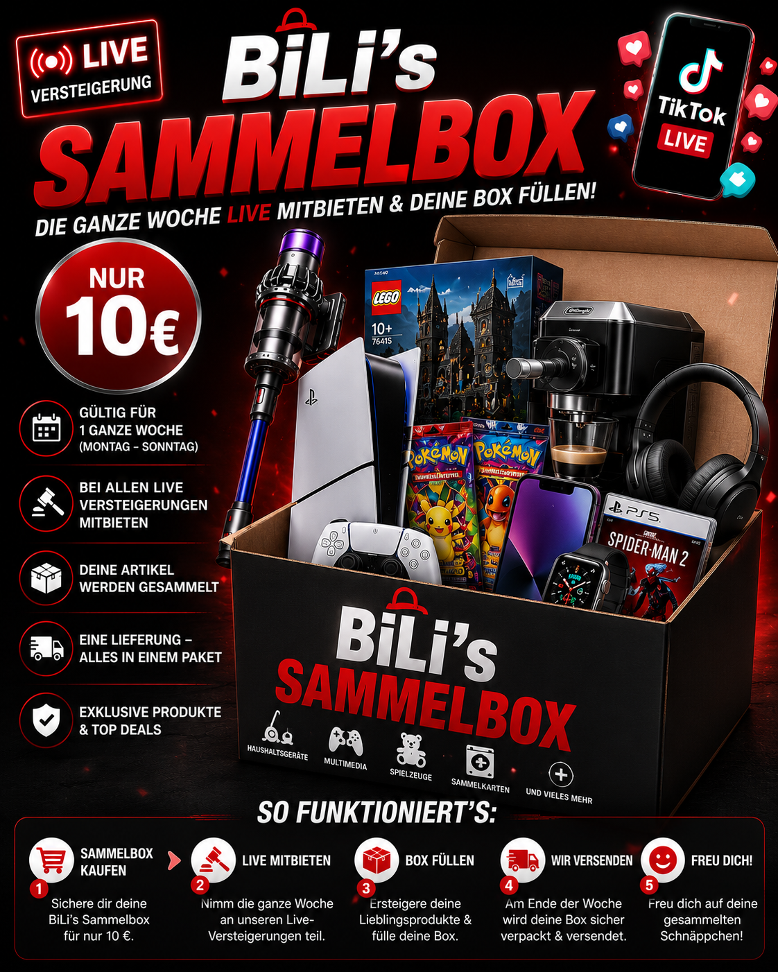 📦 BiLi´s Sammelbox – Nur 10 € LIVE VERSTEIGERUNG BiLi SHOP