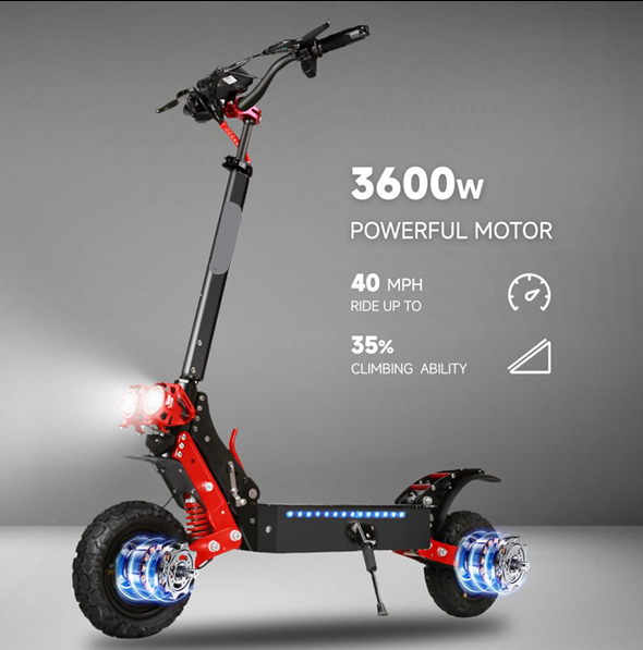 E-Scooter HMT PRO X7 3600W Dual Motor 65 Km/H BiLi SHOP
