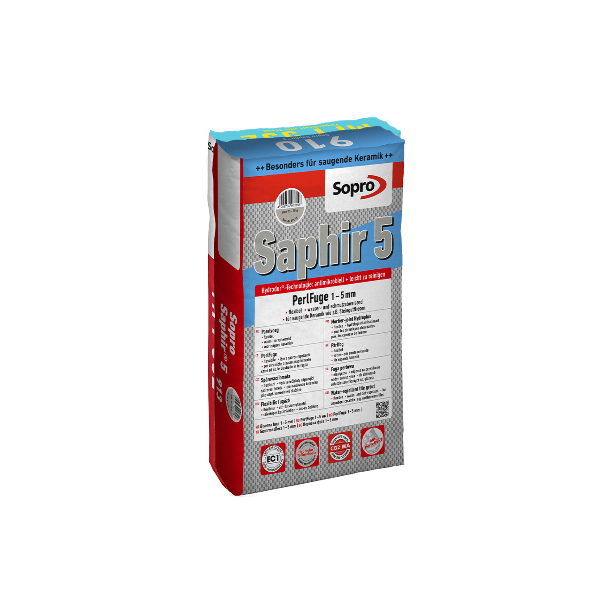 Sopro Saphir 5 Perlfuge Hellgrau 1-5mm