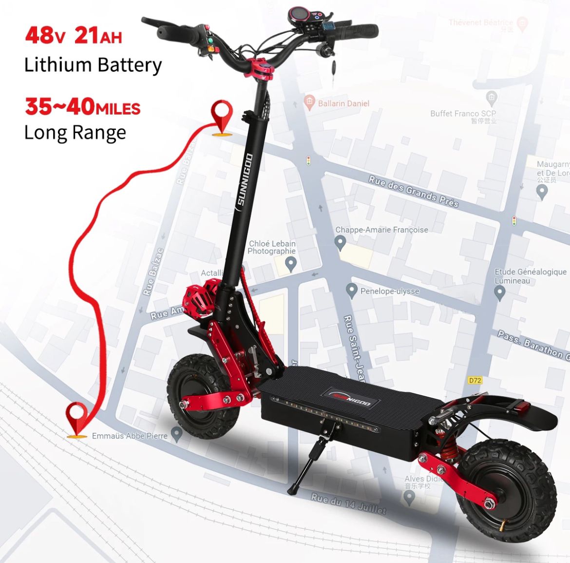 E-Scooter HMT PRO X7 3600W Dual Motor 65 Km/H BiLi SHOP