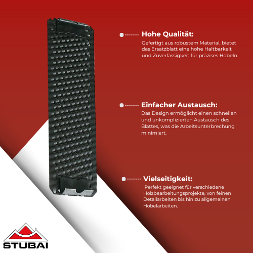 Stubai - Ersatzblatt für Blockhobel 140 mm - Hochwertiger Stahl, Präzisionsfertigung BiLi SHOP