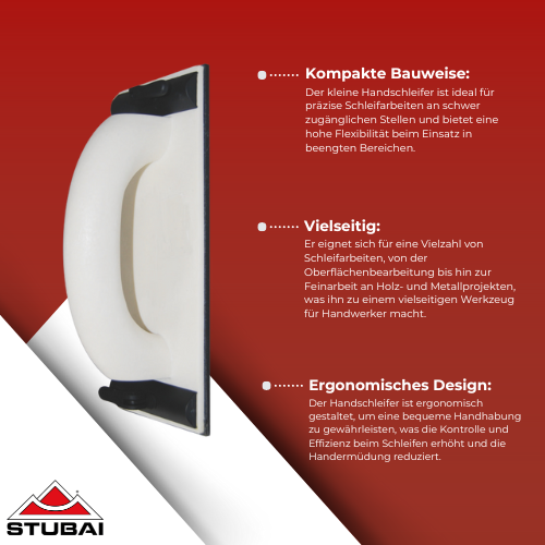 Stubai - Handschleifer Klein - Kompakt, Präzise, Ideal für Feinschliffarbeiten BiLi SHOP