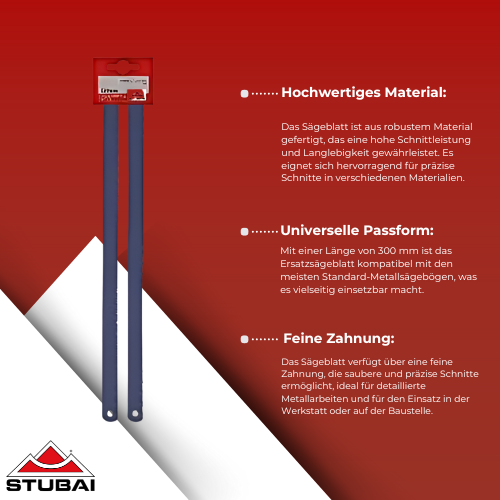 Stubai - Ersatzsägeblatt 300 mm - Hochwertiges HSS-Blatt für präzise Schnitte BiLi SHOP