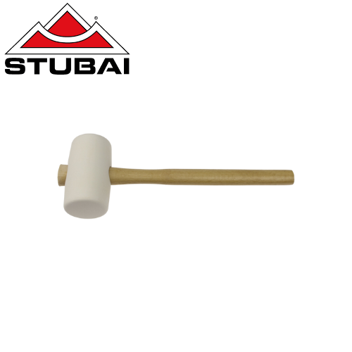 Gummihammer mit Stiel, Weiß 65 mm - Schonender Hammer für empfindliche Oberflächen BiLi SHOP