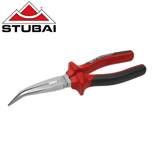 Stubai - Mechanikerzange 200 mm, Gebogen, Chrom Matt mit 2K-Hülle - Präzise und Ergonomisch für vielseitige Arbeiten BiLi SHOP