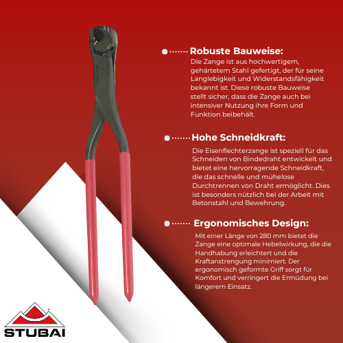 Stubai - Eisenflechterzange 280 mm - Robustes Werkzeug für präzise Flechtarbeiten BiLi SHOP