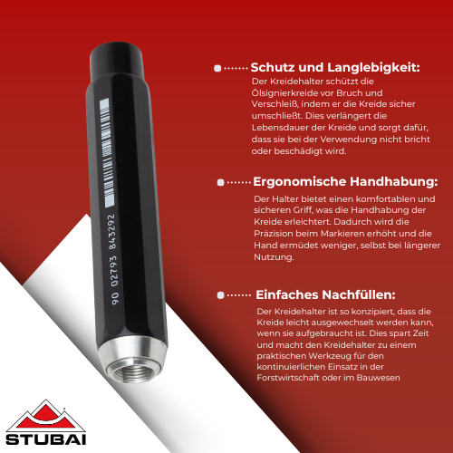 Stubai - Kreidehalter für Förster Oelsignierkreide - Präzises Markierwerkzeug für den professionellen Einsatz BiLi SHOP
