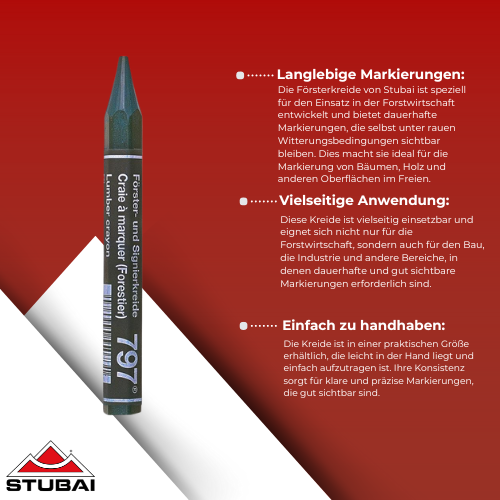 Stubai - Försterkreide - Wetterfeste Markierkreide für den Forsteinsatz BiLi SHOP
