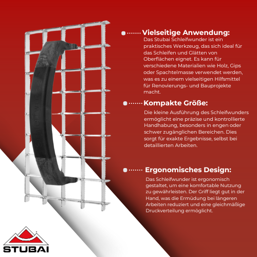 Stubai - Schleifwunder Klein - Kompaktes Schleifwerkzeug für präzise Oberflächenbearbeitung BiLi SHOP