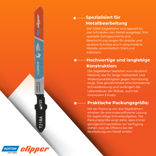 Norton Clipper - Sägeblatt Metall Ø218 mm - 3er Pack BiLi SHOP
