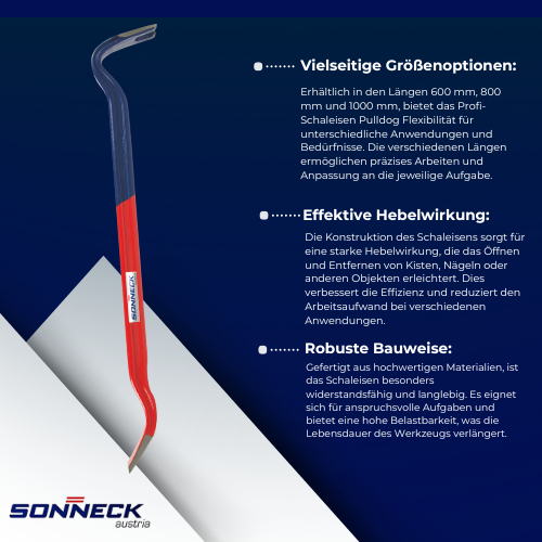 Sonneck - Profi-Schaleisen Pulldog 600mm, 800mm, 1000mm BiLi SHOP