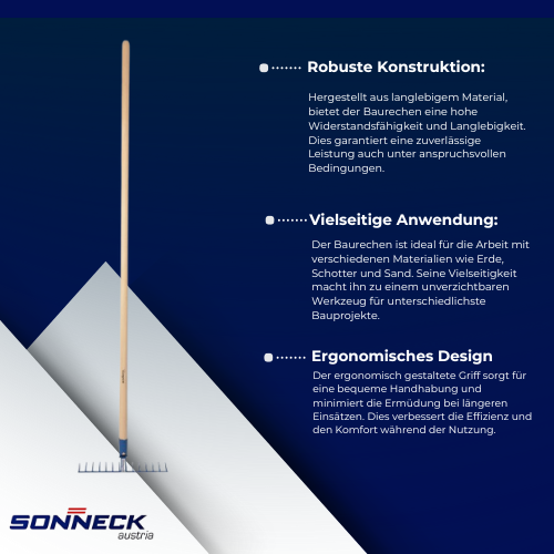 Sonneck - Baurechen - 150 cm ohne Stiel oder mit Stiel BiLi SHOP