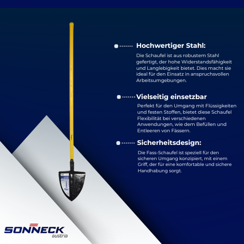Sonneck - Bau-Schaufel FixClever, mit Buchenstiel, 1,5 kg BiLi SHOP