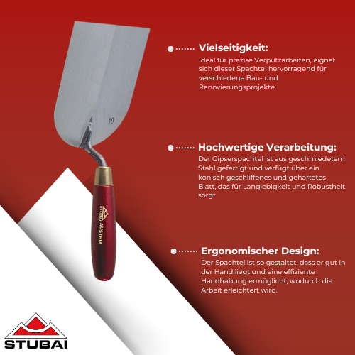 Stubai - Gipserspachtel met.rot Serie AKTION BiLi SHOP