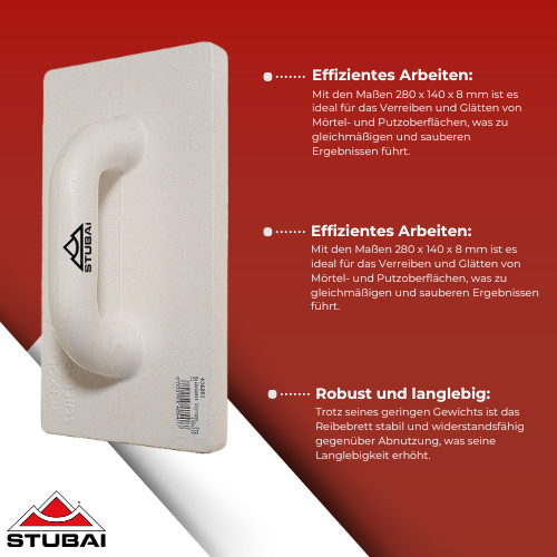 Stubai - Reibebrett Styropor Profi - 130 mm BiLi SHOP