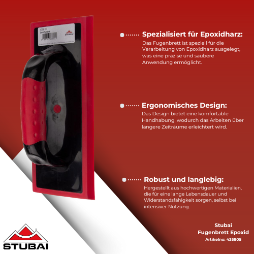 Stubai - Fugenbrett Epoxy - Hochwertig, Ergonomischer Griff, Profi-Qualität BiLi SHOP