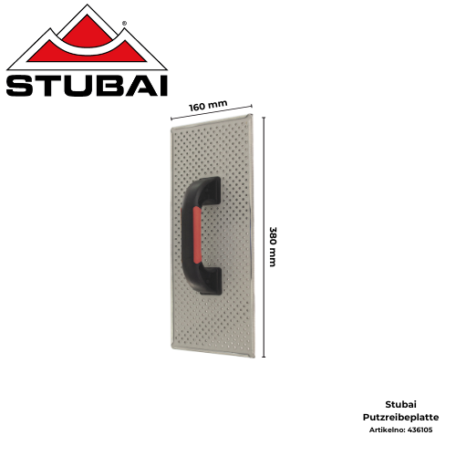 Stubai - Putzreibeplatte - Hochwertige Konstruktion, Ergonomischer Griff, Profi-Qualität BiLi SHOP