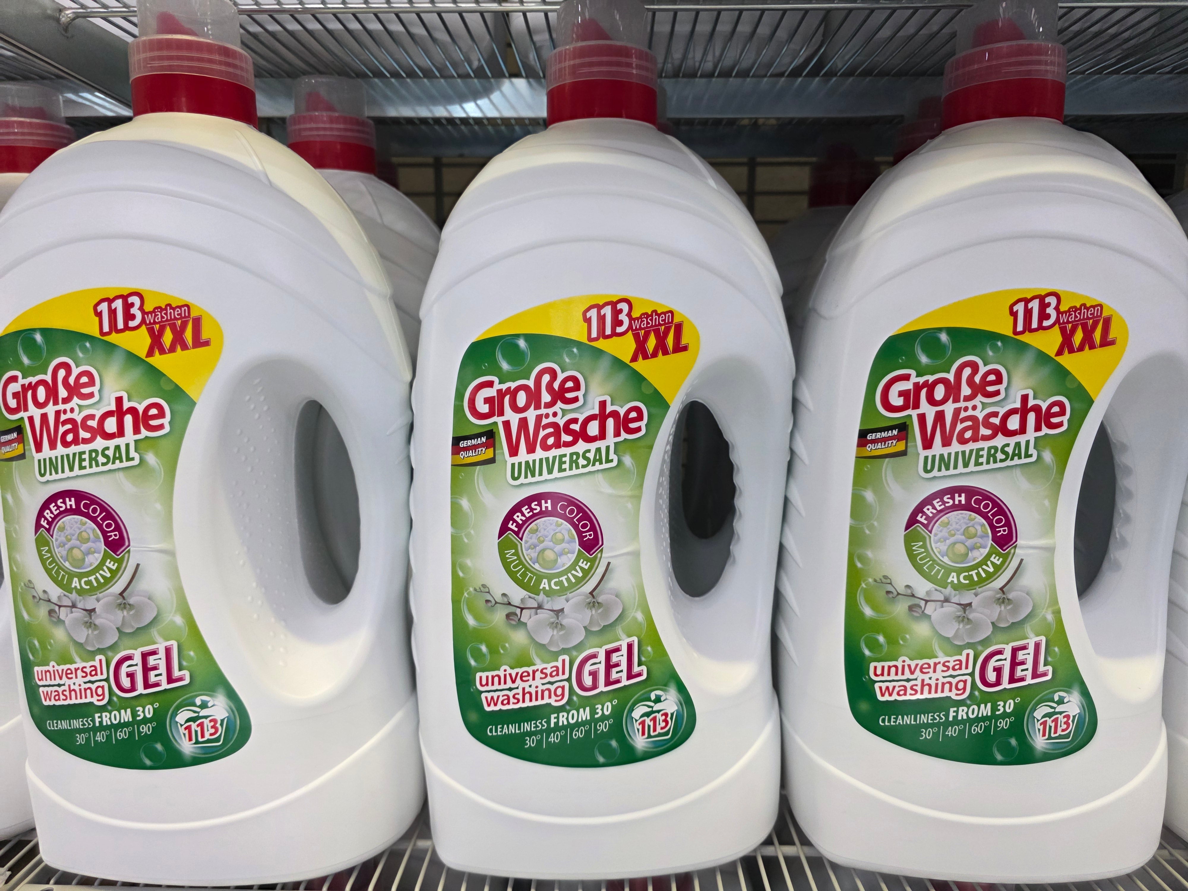 Große Wäsche Waschgel XXL 113 Wäsche – 1 Karton (3 × 5,65 L ca. 17L) BiLi SHOP