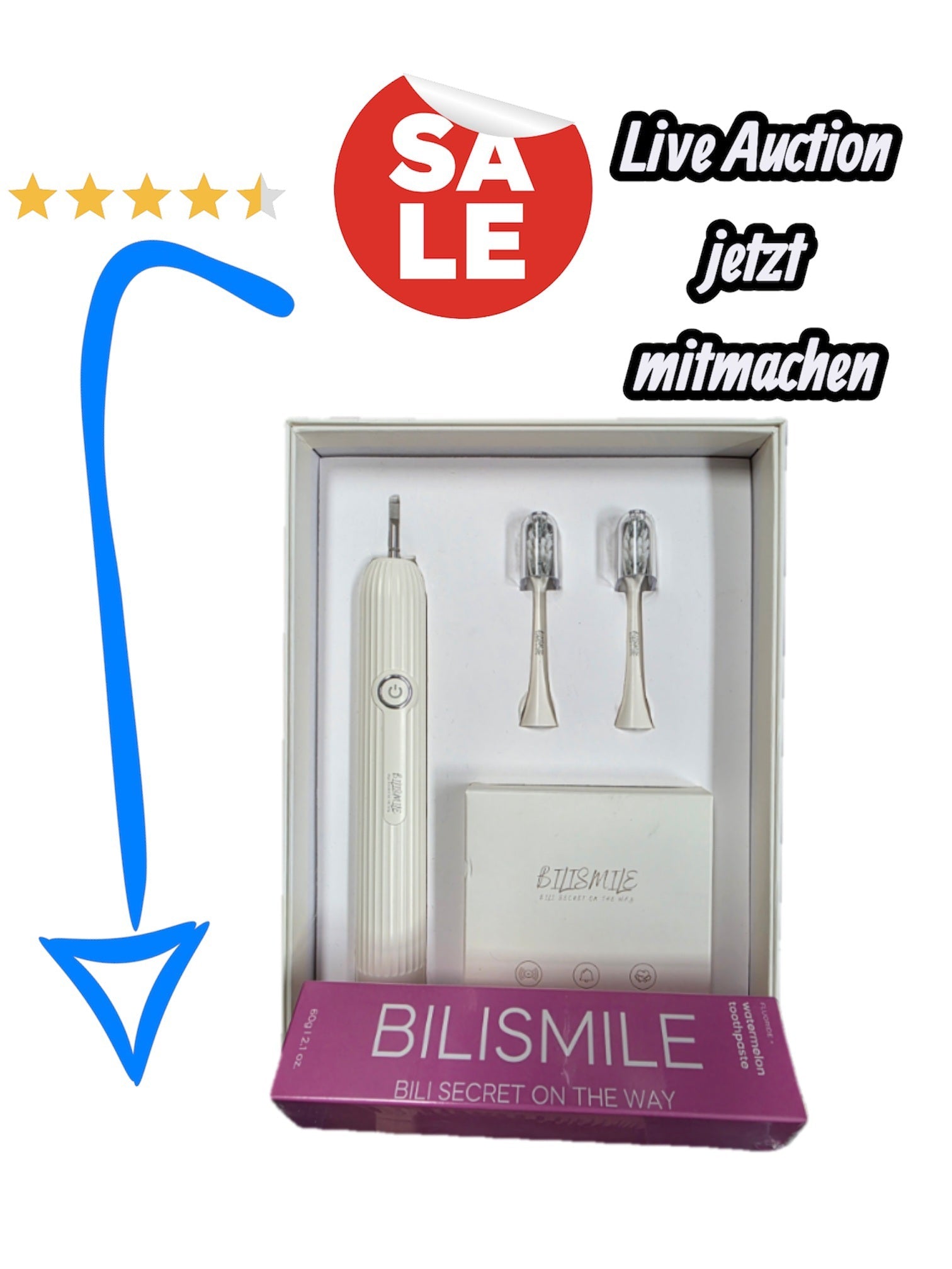 Los 101 Elektrische Schallzahnbürste mit Zahnpaste Neu Ware VK:119,99€ BiLi SHOP