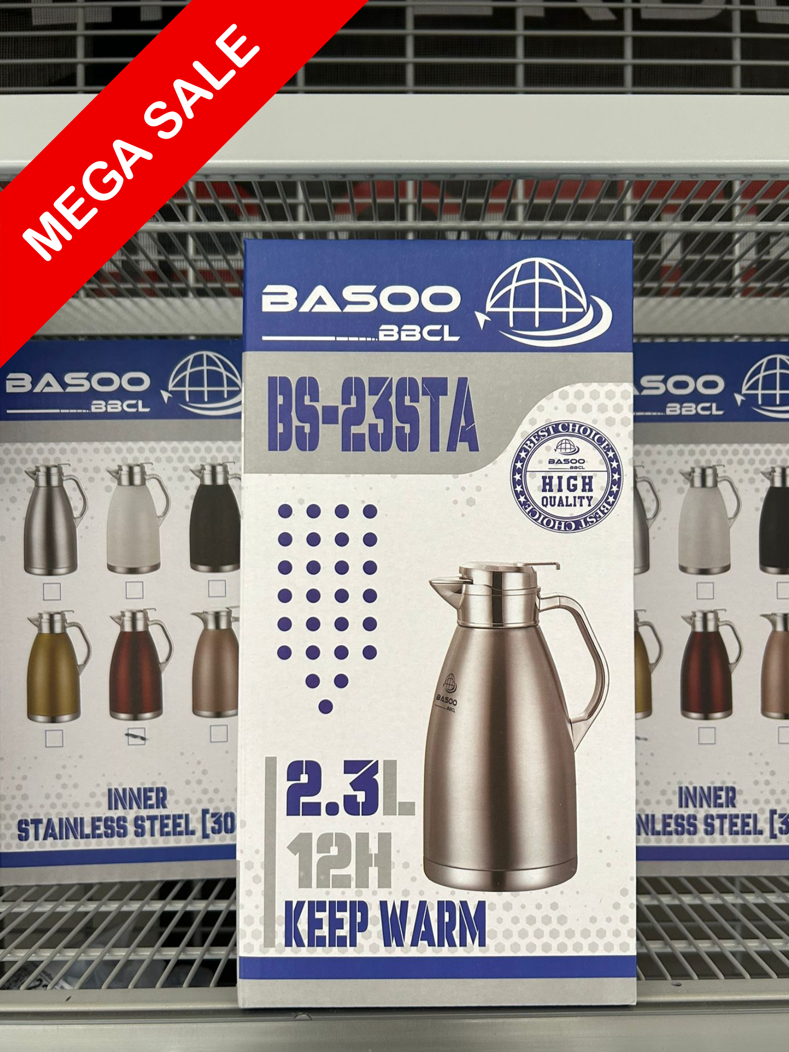 Basoo Thermoskanne 2,3L BS-23STA BiLi SHOP