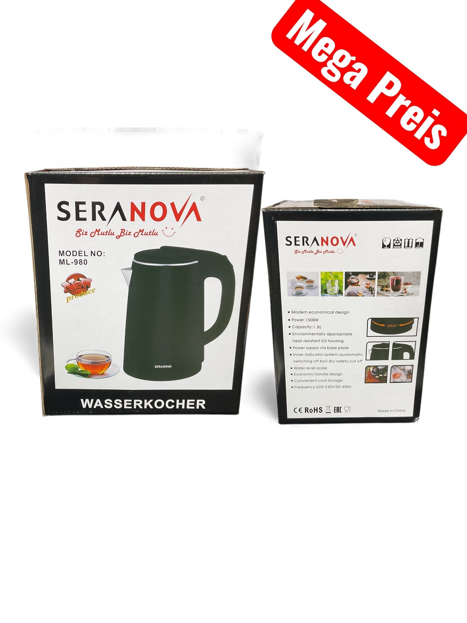 Seranova Wasserkocher 1,8l BiLi SHOP