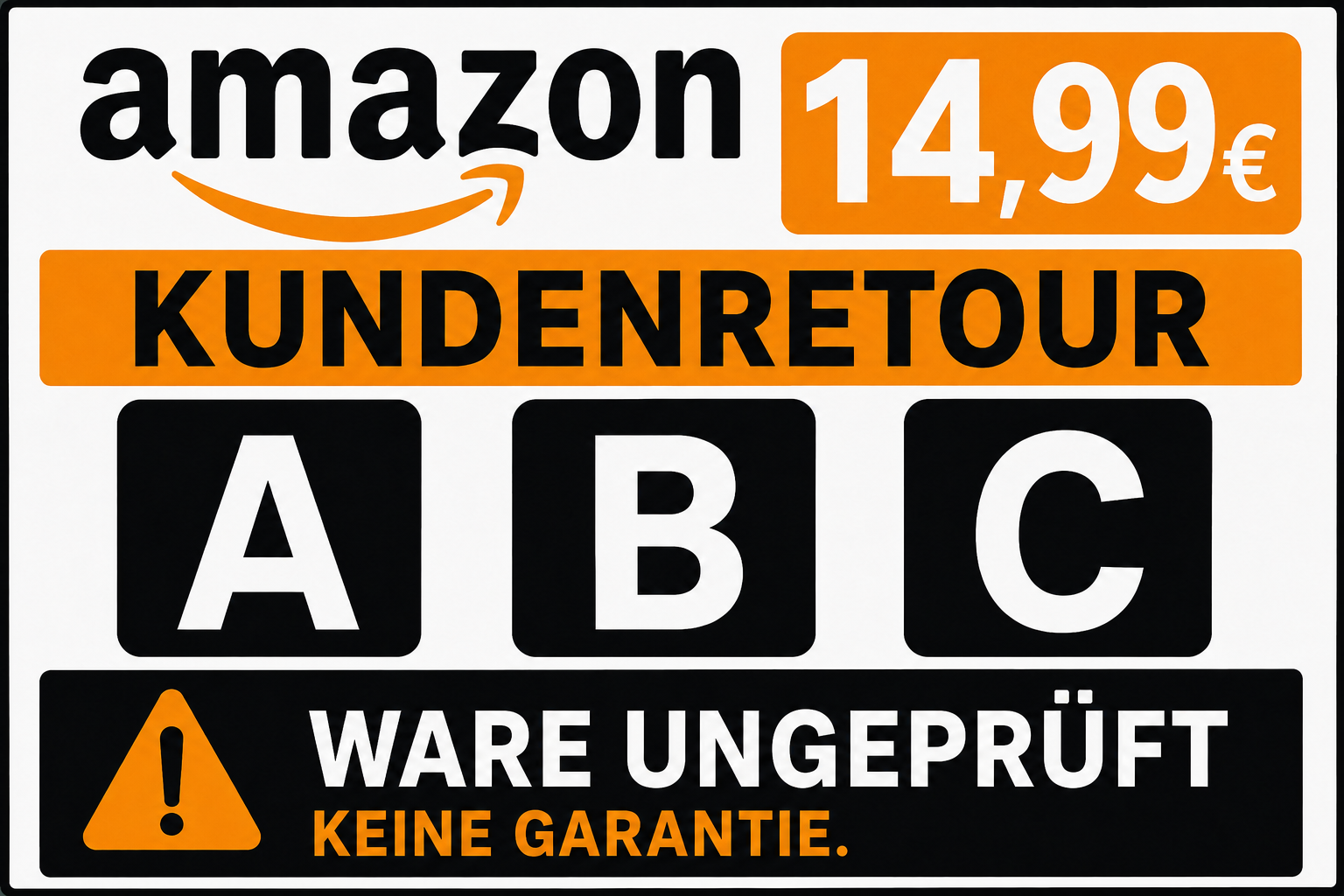 AMAZON KUNDENRETOUR A,B,C Ware Ungeprüft keine Garantie. BiLi SHOP